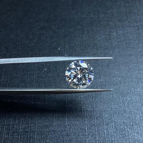 Lab Creat diamond loose moissanite 2 pcs 0.5carat 5mm EF color excellent cut clarity VVS1 Moissanite earring ring