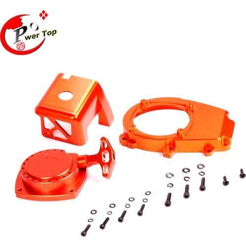 FVITEU Engine Cover Set with CNC Material (pull starter+cylinder cover+side cover+screws) for 1/5 hpi baja 5b parts