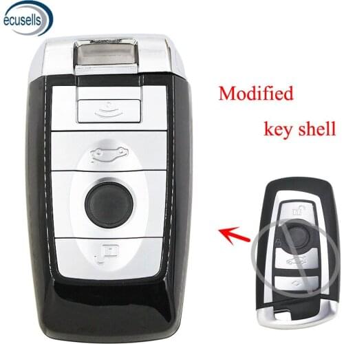 New Arrive Modified Luxury For BMW CAS4 F 3 7 5 Series E90 E92 E93 E91 X5 4 Button Smart Remote Key Shell Case Fob Car Key