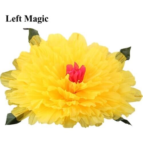 Peony Production (100cm,Yellow/Red/Blue/Pink Color available) Magic Trick Funny Stage Magic Empty Hand Appearing Flower Magie