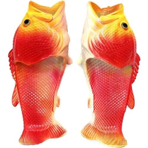 2021 Summer Trend Slippers Leisure Parent-child Beach Shoes Funny Fish Open-toed Slippers One-shaped Fish Slipper