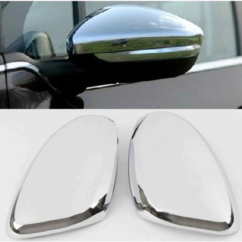 SKTOO Car Stying Fit For Peugeot 301 308 408 508 2008 3008 308S Door Side Wing Mirror Chrome Cover Rear View Cap Accessories