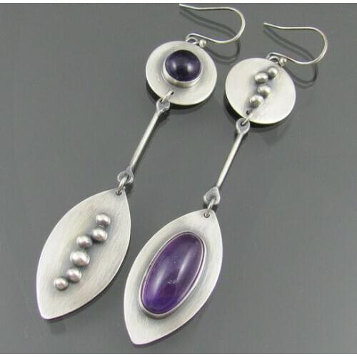 SPECIAL DESIGN 925 STERLING SILVER NATURAL ROCKY DOTTED WOMENS EARRINGS