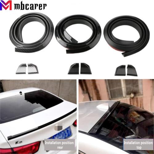 1.5M 5D Carbon Fiber Spoilers Car-Styling Rear Trunk Spoiler DIY Refit Spoiler Universal Wing Spoiler Car Styling Rubber Bumper