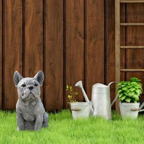 Resin Fun Dog Statue Garden Resin Decor Simulation Dachshund French Bulldog Display Miniature Craft Garden Ornament Accessories