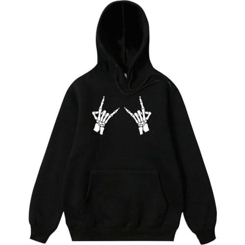 Skeleton Hands Boobs Gothic sexy Hoodie Women Hoody Sweatshirts Pullovers Fashion unisex cotton tops casual jumper funny hoodies
