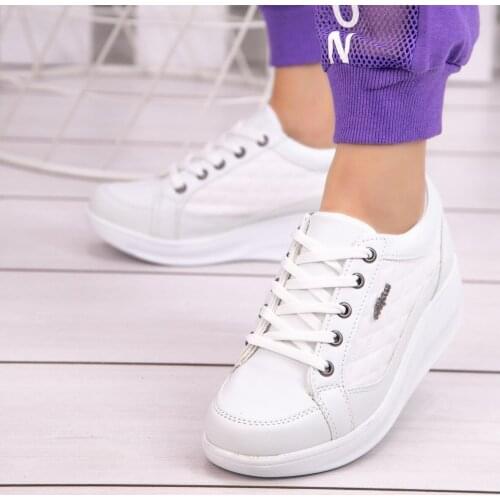Tonar Leva White Skin Lace-Up Sports Women 'S Shoes Comfortable and Stylish New Season Seasonal