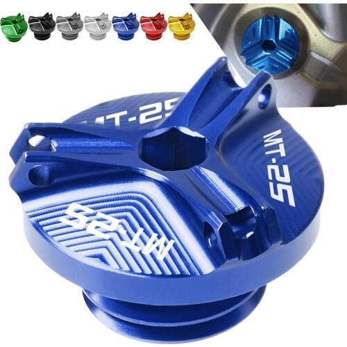 For YAMAHA MT-25 MT25 2004 2005 2006 2007 2008 2009 Motorcycle CNC Aluminum M20*2.5 CNC Engine Oil Filter Cup Plug Cover Screw