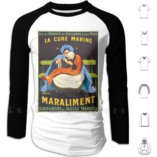 Vintage Poster-La Cure Marine Marliament Hoodies Long Sleeve Advertising Retro Classic Hip Cool Fun