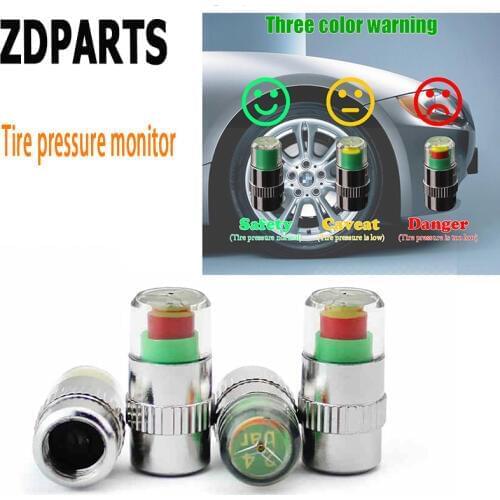 ZDPARTS 4X Car Tire Wheel Valve Caps Warning Pressure Cover For BMW E46 E39 E60 E90 E36 F30 F10 X5 E53 E34 E30 Mini Cooper Lada