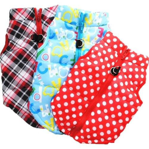 Winter Warm Dog Clothes Waterproof Pet Harness Vest Zipper Jacket Coat For Small Dogs Cats XS-XL Puppy Clothes For Chihuahua Pug