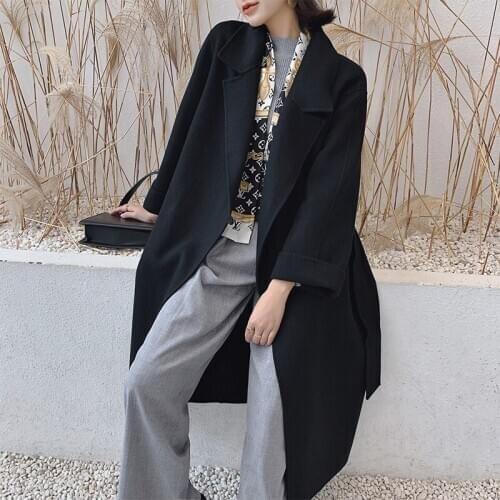 100% Wool Winter Jacket Women Clothes 2020 Double Side Woolen Coat Female Korean Windbreaker Manteau Femme MY4240