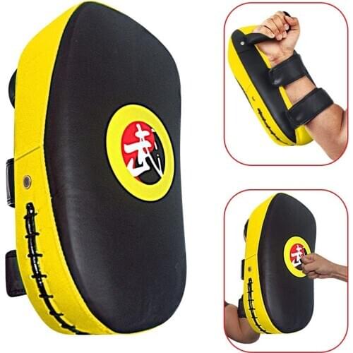 1pc Taekwondo Kick Pad with Curved Punching Surface Karate Kicking Shield PU Leather for Boxing Martial Art Kickboxing Training