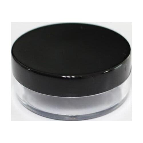 200pcs 20g transparent cream jar with black cap / 20ml plastic cosmetic bottles / loose powder containers