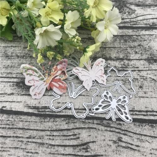 4PCS Butterfly Metal Cutting Dies For DIY Scrapbooking Album Embossing Paper Cards Decorative Crafts