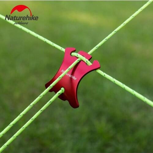 4pcs Red Aluminum Guyline Cord Adjuster Tent Tensioners Rope Adjuster for Tent Camping Hiking Backpacking Picnic Shelter Canopy