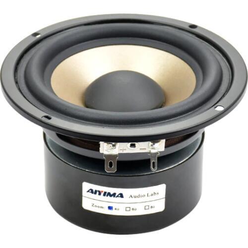 AIYIMA 1Pc 4Inch 30W Audio Portable Speaker 4Ohm Hifi Speaker Subwoofer Double Magnetic Bass Speakers For Home Theater Sound