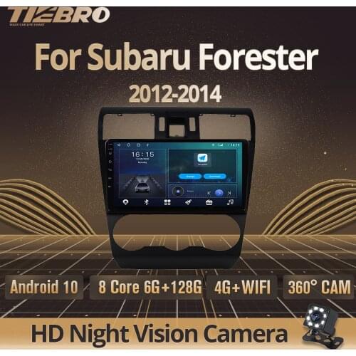 TIEBRO 2 Din Car Radio For Subaru Forester 2012-2014 Car Multimedia Player 4G+WIFI 2 Din Android10.0 Car Radio With Screen GPS
