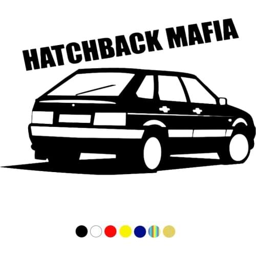 CS-196#12*20cm hatchback mafia 2114 funny car sticker and decal white/black vinyl auto car stickers