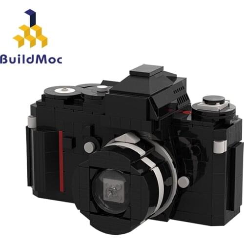Buildmoc legoins Small particle creative building block SLR Camera Photo assembly toy ornament model childrens birthday gift