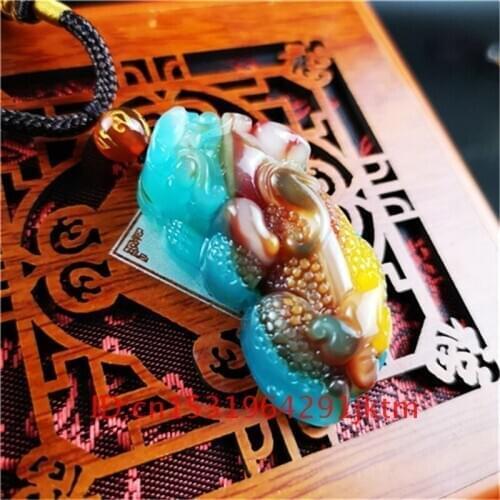 Chinese Hand Jadeite Women Tiger Necklace Amulet Carved Charm for Pixiu Gifts Pendant Jewelry Natural Color Fashion Men Jade