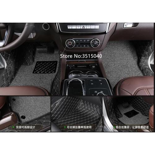 Leather Wire Mats Special Car Floor Mats Custom Fit For Mercedes Benz GLE320 GLC260 GLA200 Car Styling Carpet Cover Accessories