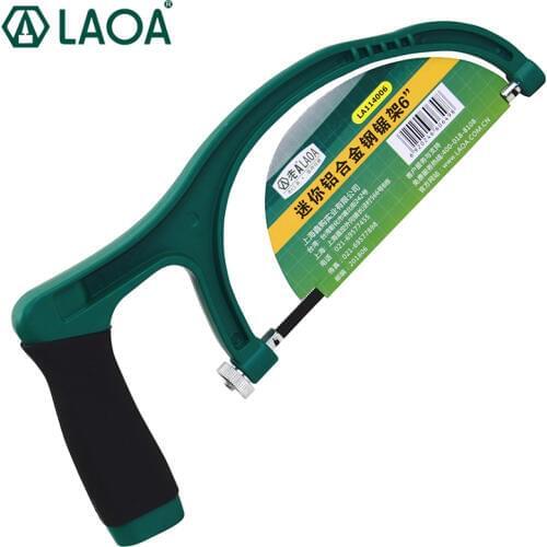 LAOA Mini Hacksaw Aluminium Alloy Saw Frame Hacksaw blade 6 inches Multifunction Saw blade Woodworking Tools