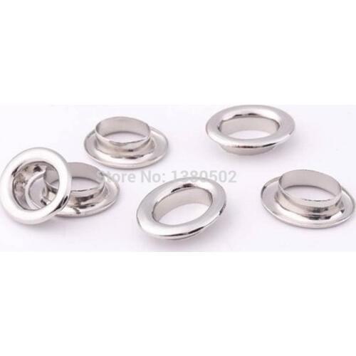 50pcs 23mm metal silver color oval Eyelets garment eyelet for Shoes Belt Bag DIY accessories