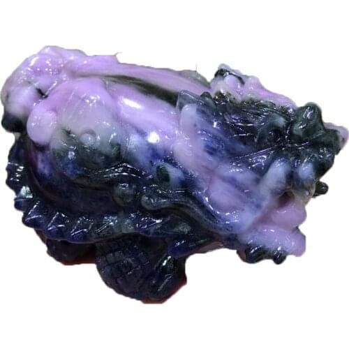 Natural Crystal Hand-Carved Tiger Eye Stone Dream Purple Dragon Turtle Healing Reiki Repair Energy Mineral Quartz Home Decor