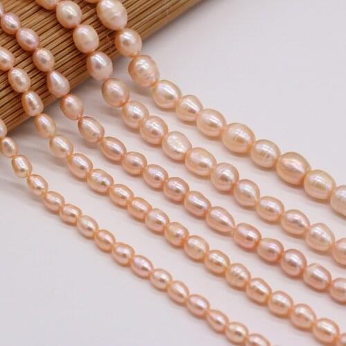Natural Freshwater Pearl Rice Shape AA Grade Pink Pearl Various Specifications DIY Jewelry Making Necklace Bracelet Earrings