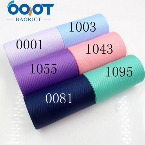OOOT BAORJCT 178241 75mm 10yard Solid Color Ribbons Thermal transfer Printed grosgrain Wedding Accessories DIY handmade material