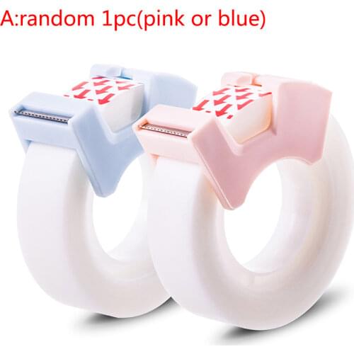 Writable Clear Adhesive Tape with Tape Cutting Tool Writable Invisible Correction Tape School Stationery Protable Tape Dispenser