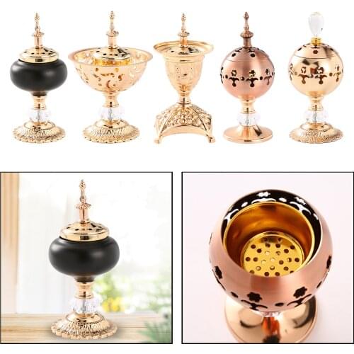 Simple And Hollow Design Incense Burners Censer Holder with Lid for Tea House Yoga Studio Decoration