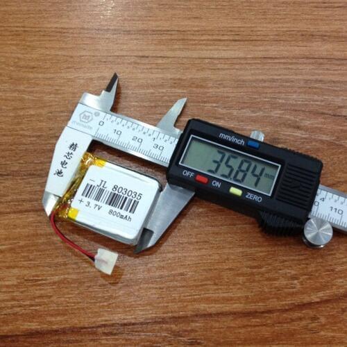 3.7V polymer lithium battery, 803035 camera, 800mAh square battery, rechargeable MP3 board Rechargeable Li-ion Cell