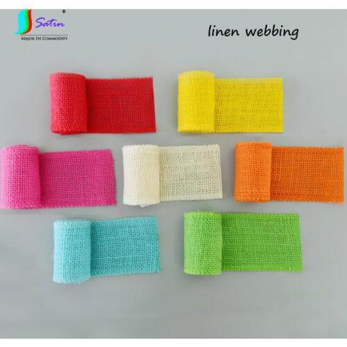 Bedding,Curtain,Table Cloth Handmade Sewing Decoration Material 55mm Width Colorful Linen Lace Webbing S0512L