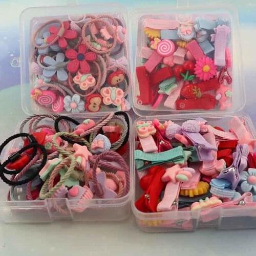 Girls Hair Accessories Gift Box Elastic Hair Bands Flower Hair Clip Bows New Headband Hairband Cute Hairbands for Kids