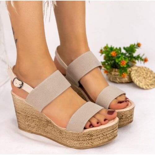 Tonar Sashy Mink Linen Wedges Women Sandals New Season Platform Comfortable and Stylish Casual Fashion