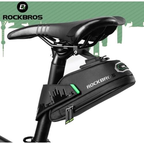 ROCKBROS Rainproof Bike Bag Shockproof Saddle Bag For Refletive Rear Large Capatity Seatpost MTB Bicycle Bag