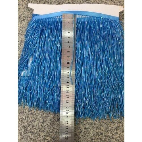 Stock tassel 5 yards/bag ym305# Lake blue 15 cm high - grade tassel stock beadsfor sawing dress fringe trim alibaba express