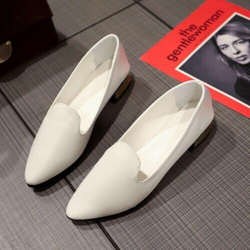 Women Spring Square Heeled Dress Party Shoes Lady Pumps Sweet Female High Quality Genuine Leather Office Shoes U14-57