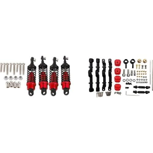 1 Set Parts Set Oil Filled Type Shock Sbsorbers Extension Seat & 1 Set Front Rear Metal Gear Axle Housing