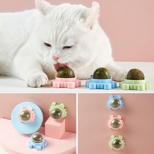 1pcs Natural Catnip Ball Sugar Cats Snacks Licking Candy Nutrition Energy Cat Toys Ball For Cat Kitten Playing Pet Cat Products
