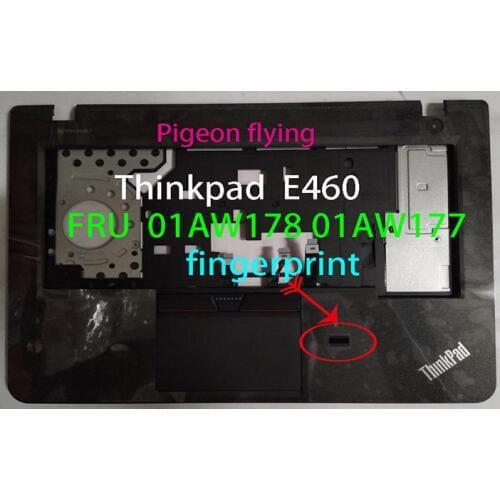 100%Original abdo lenovo Thinkpad E460 Keyboard border/palm rest for fingerprint FRU 01AW177 01AW178