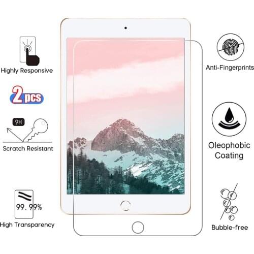 [2 Pack] iPad 9.7 5th 6th Generation Screen Protector Tempered Glass for iPad 9.7" 2018 2017 iPad Pro 9.7 Inch / iPad Air 2 Air1