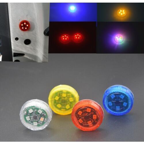 2pcs Car Door Warning Light Strobe Flashing LED Universal Wireless Door Open Safety Flicker Anti Rear-end Collision