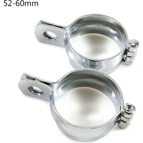 2pcs Spotlight Mount Brackets Stable Light Clamp Holders Replaceable Motorcycle Light Parts - Black / Silver A0NE