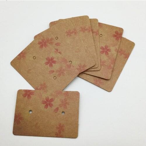 Rectangle Lovely 600Pcs Earrings Ear Studs Display Card Hanging Tags Jewelry Flamingo/Marble/Flower/Feather/Wood Grain
