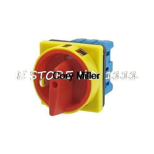 600V 25A AC 2 Position Rotary Cam 6 Terminals Universal Combination Switch