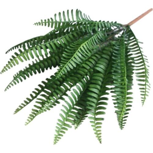 7 Branches Green Artificial Plant Floral Persian Leaf Flower Office Home Garden