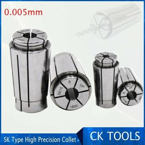 AAA 0.005 high precision 1PCS SK13 3MM-16MM 1/8 collet SK10 collet 3mm- 10mm for SK16 SK10 holder CNC milling CHUCK